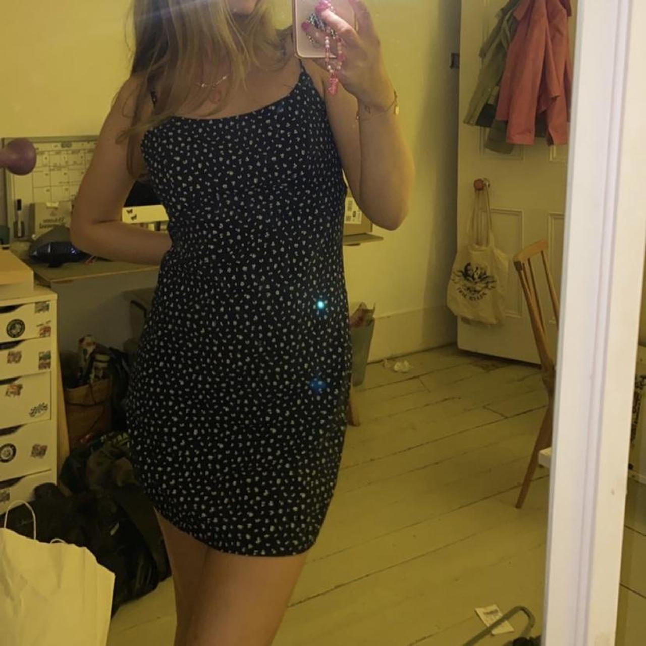 Brandy melville colleen strappy dress in blue and... Depop