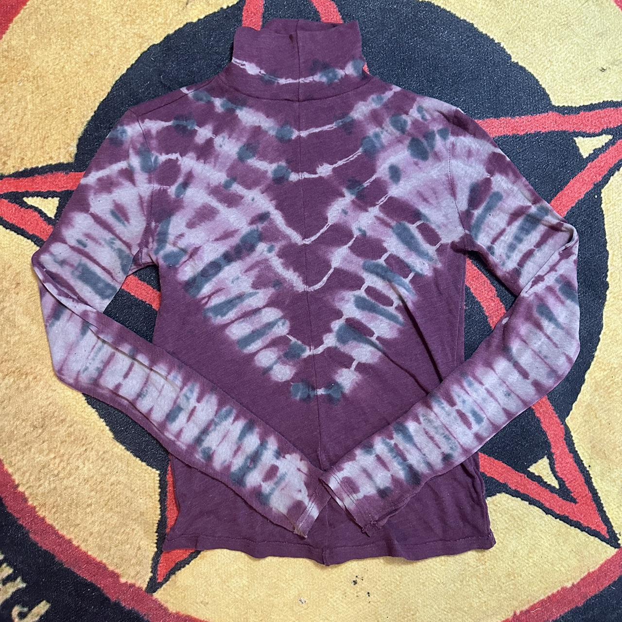 Free People Psychedelic Tie Dye Turtleneck Layering Depop