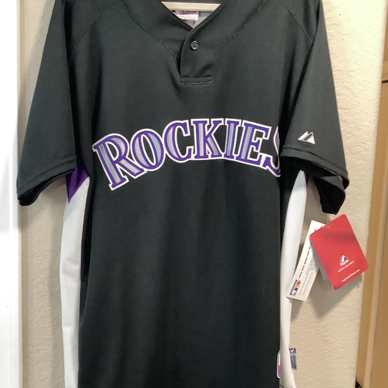 Classic Black Rockies Jersey Jersey is in excellent - Depop