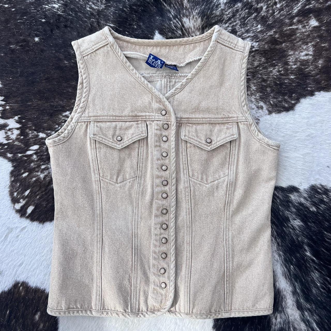 Ralph Lauren Sweater Vest Women's Medium Beige - Depop