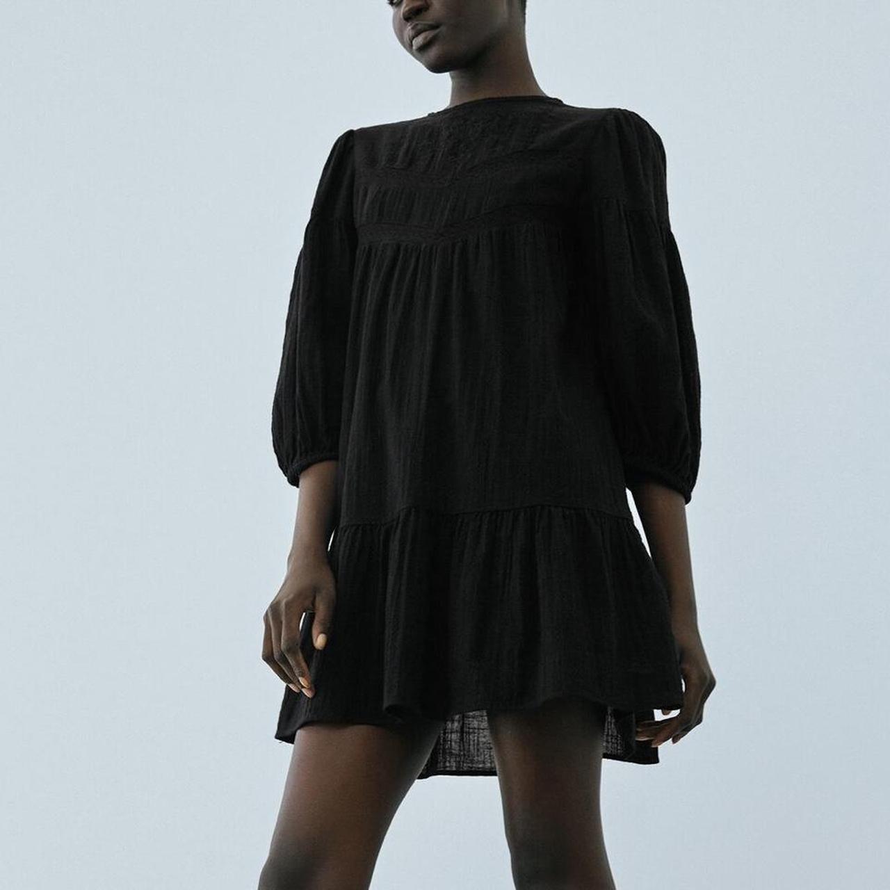 Zara black smock outlet dress