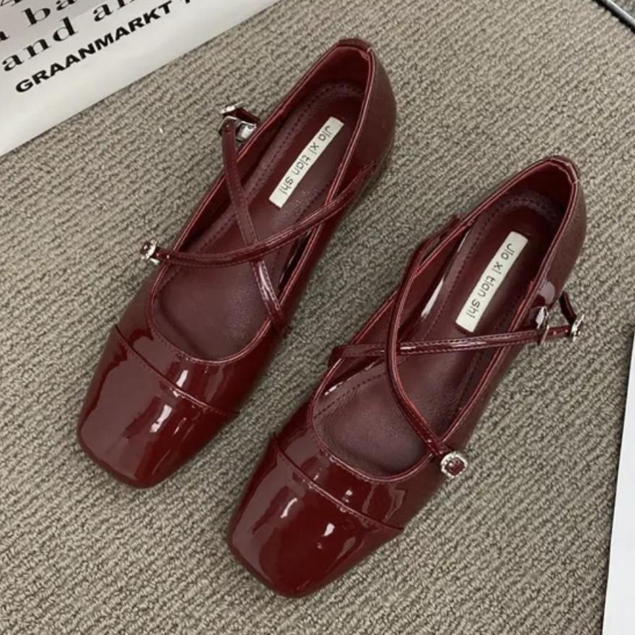 red ballet pumps uk