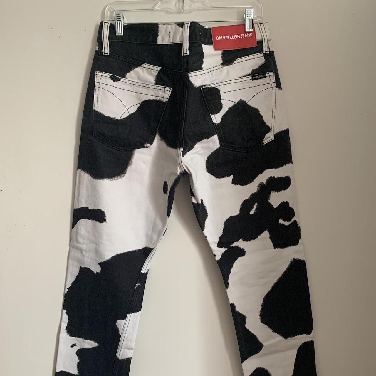 Calvin klein cow print jeans on sale