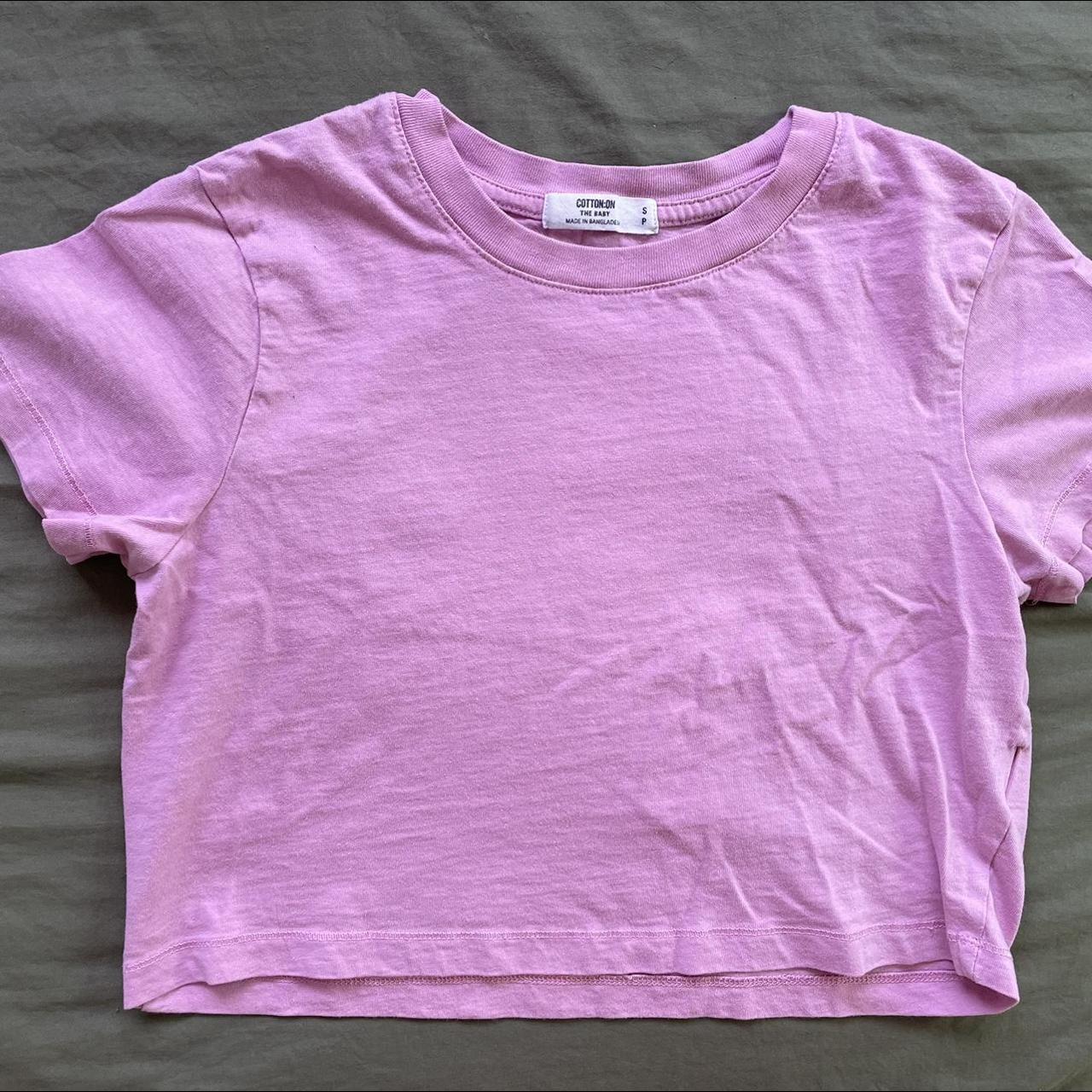 Cotton On Women's Pink and Brown T-shirt (2)