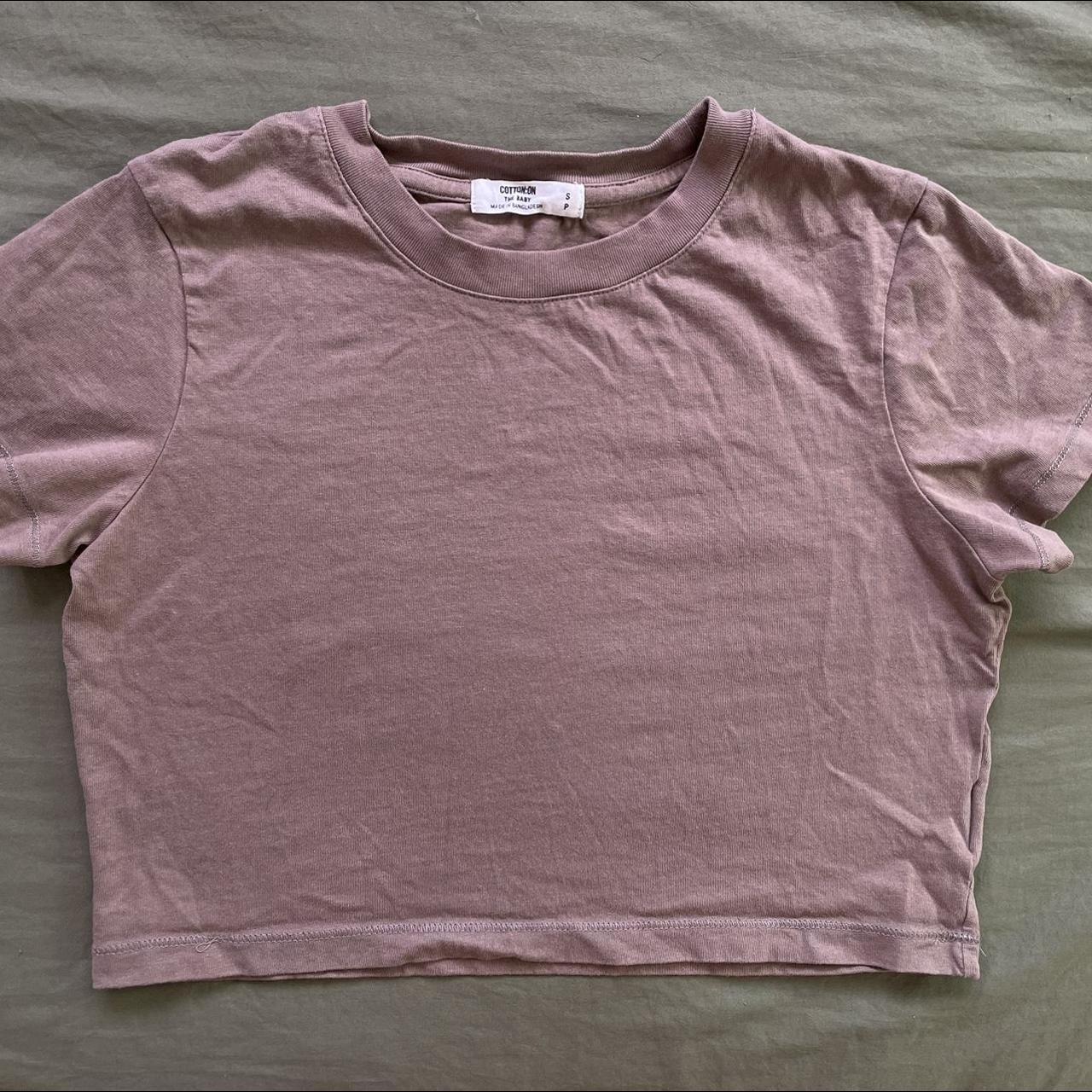 Cotton On Women's Pink and Brown T-shirt (4)