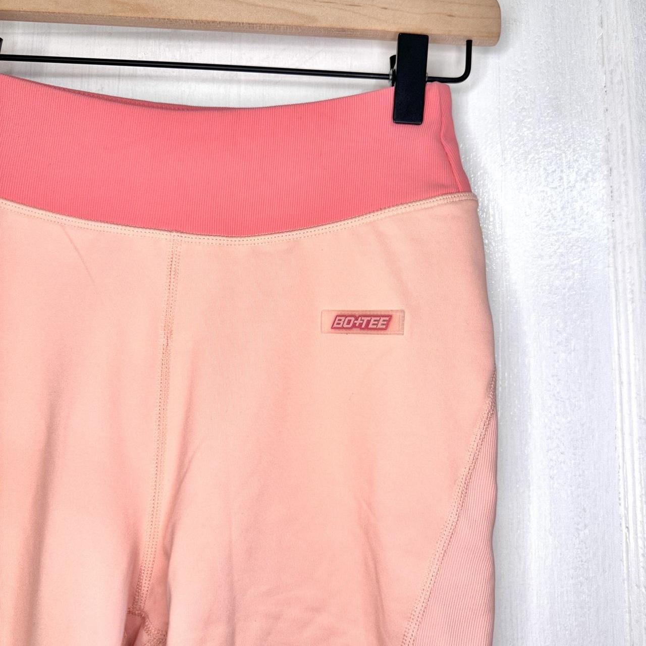 Bo + tee Contrast Waist Cycling Shorts In Pink XS