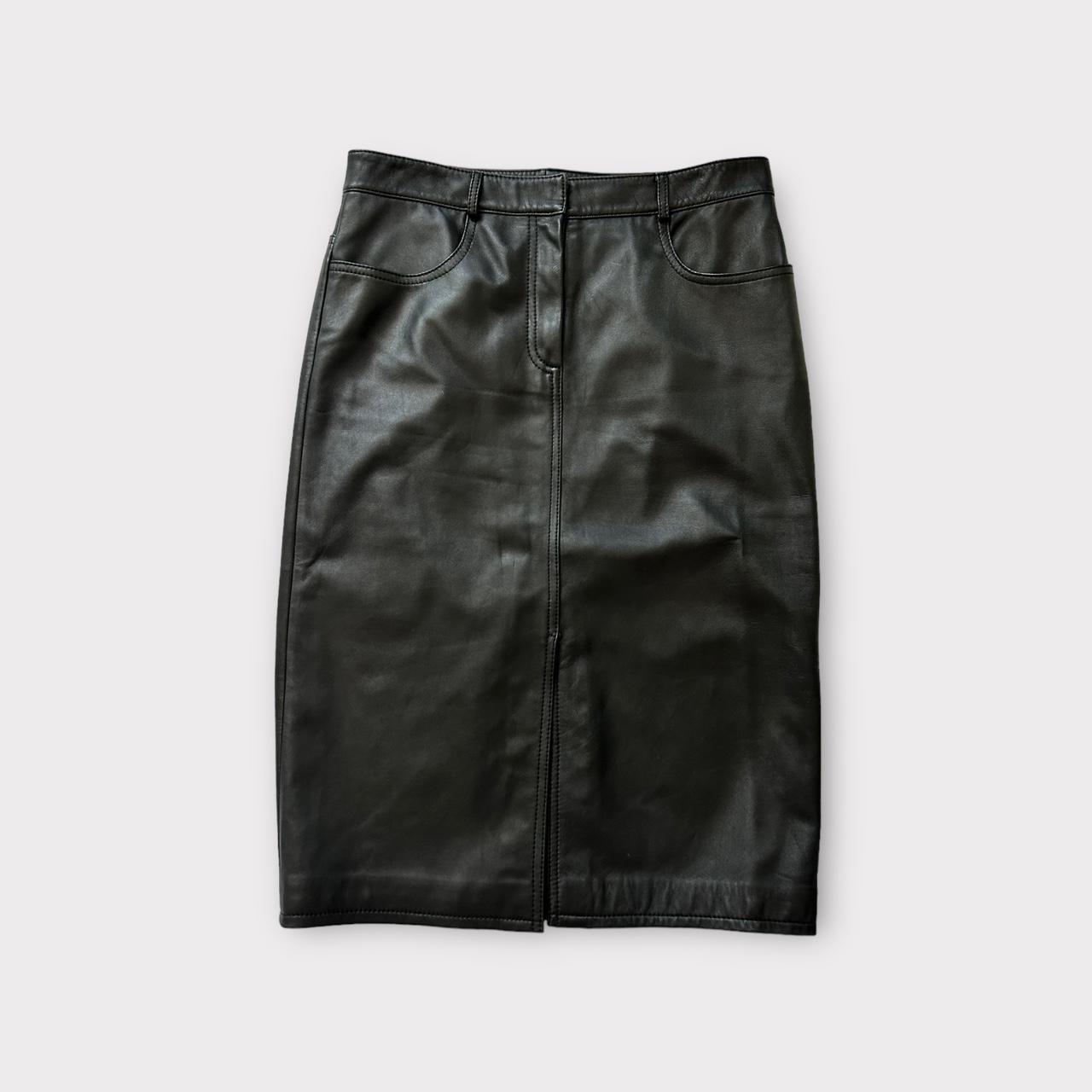 Dkny leather pencil clearance skirt