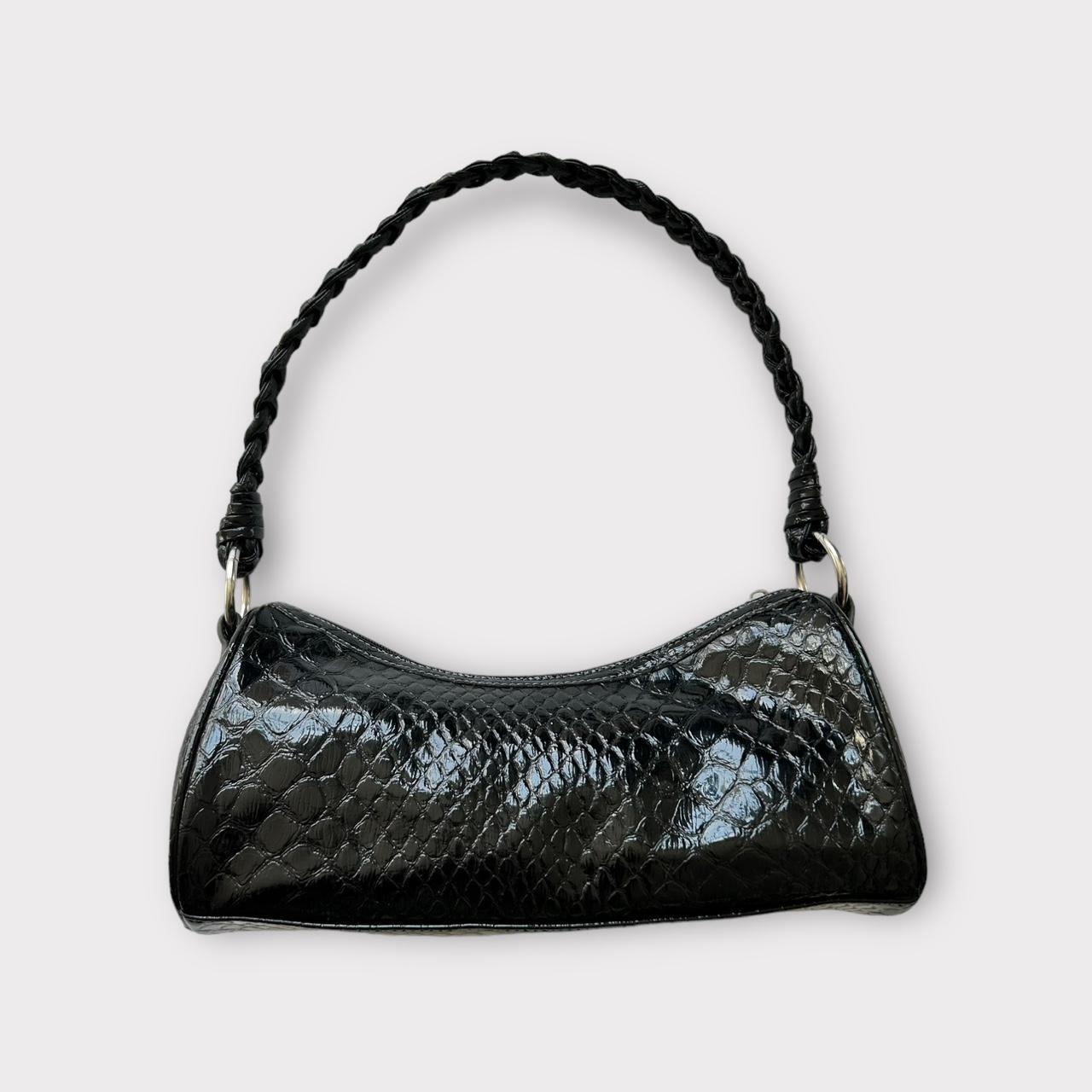 Y2K XOXO Black Croc Shoulder Bag About The Item: | Depop