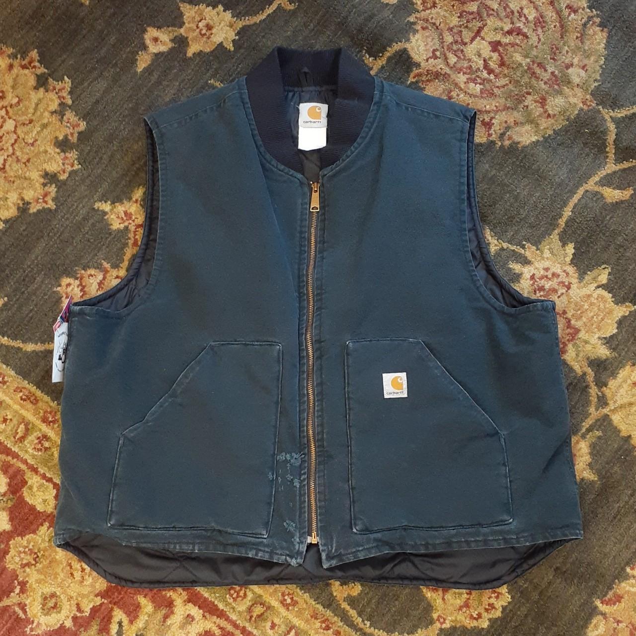 Vintage Carhartt vest made in usa/sz 2xl /great wear... - Depop