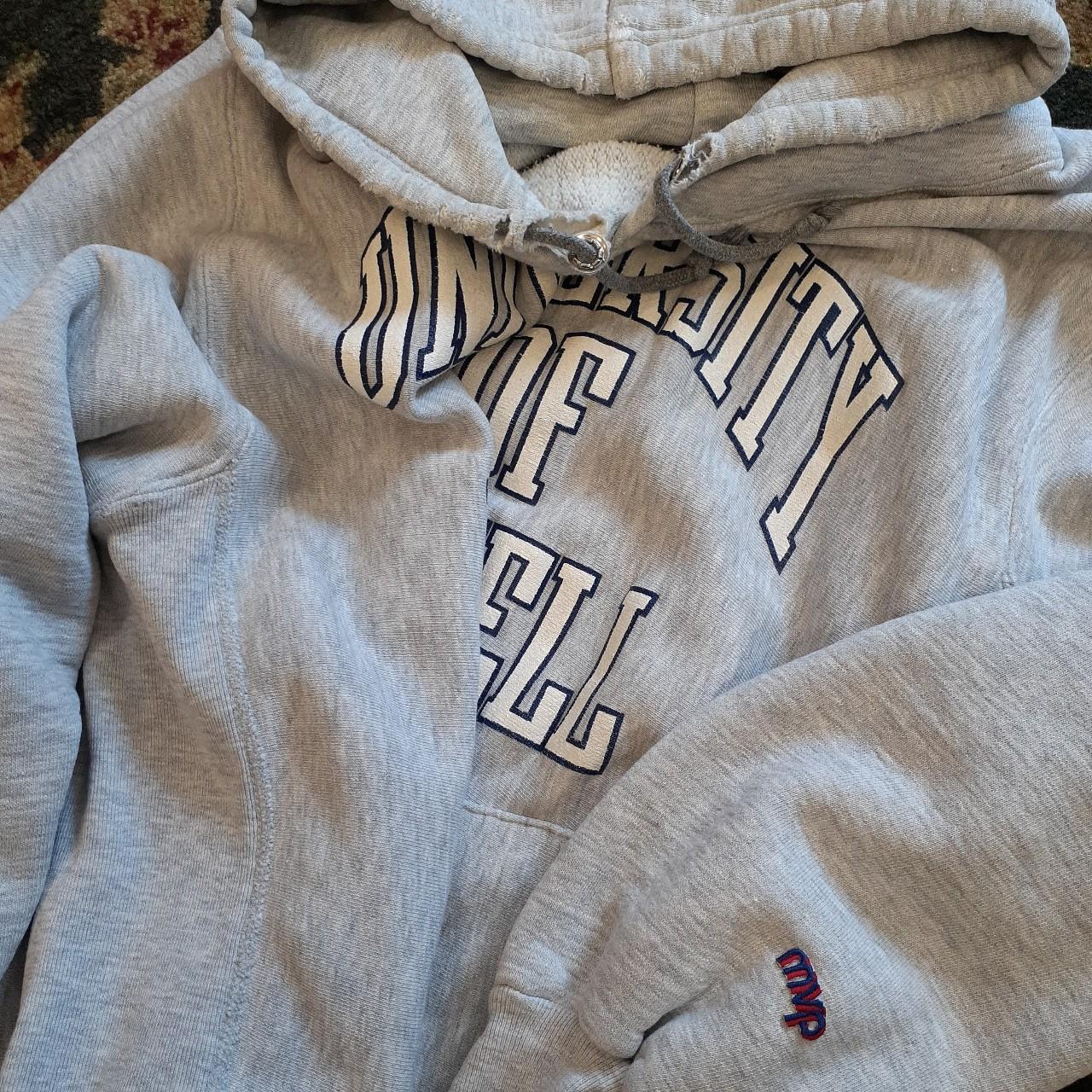 Vintage University of Lowell pro weave hooded... - Depop