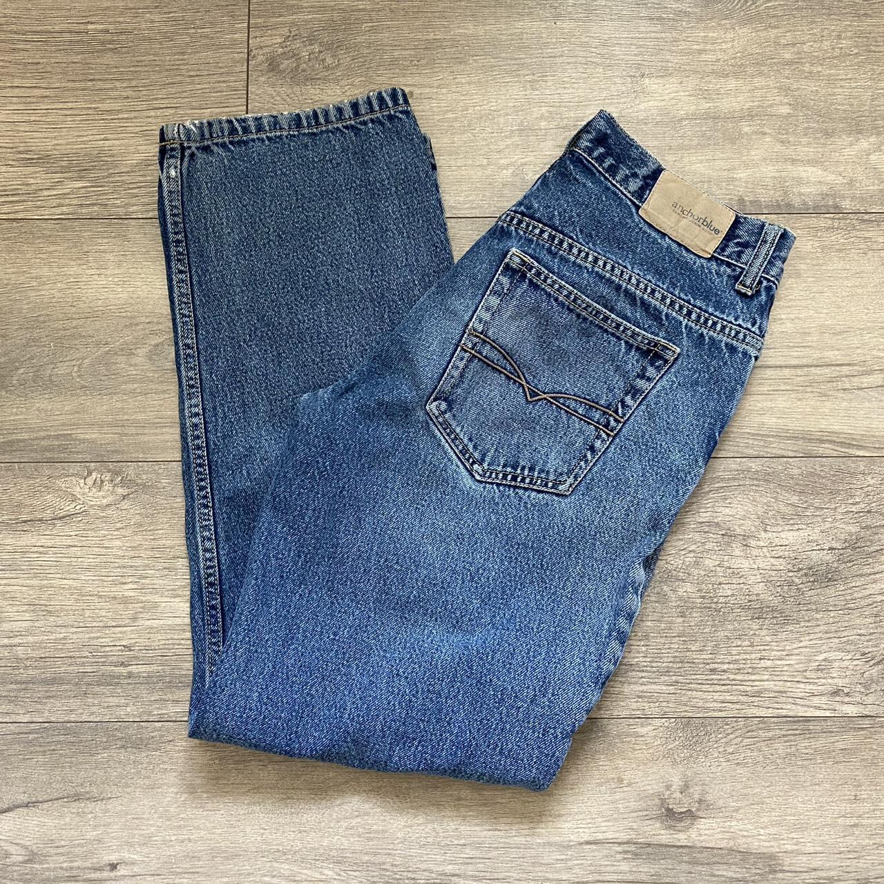 Anchor Blue Men's Navy Jeans | Depop