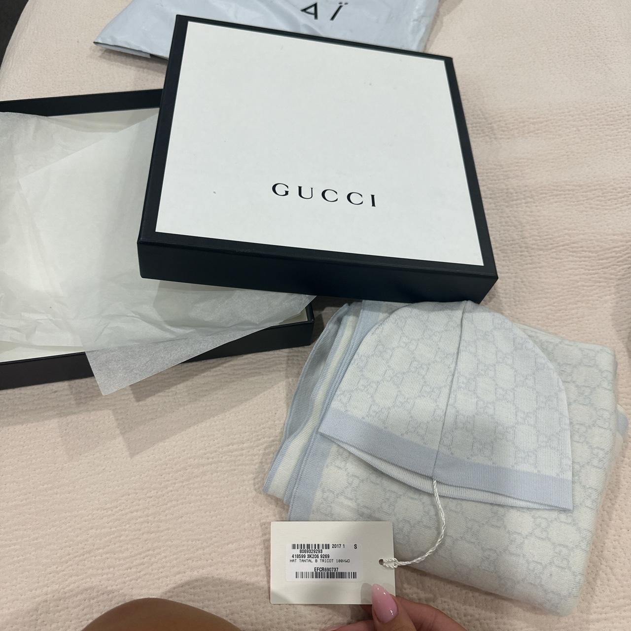 Authentic Gucci Baby blanket + beanie Beanie brand... - Depop