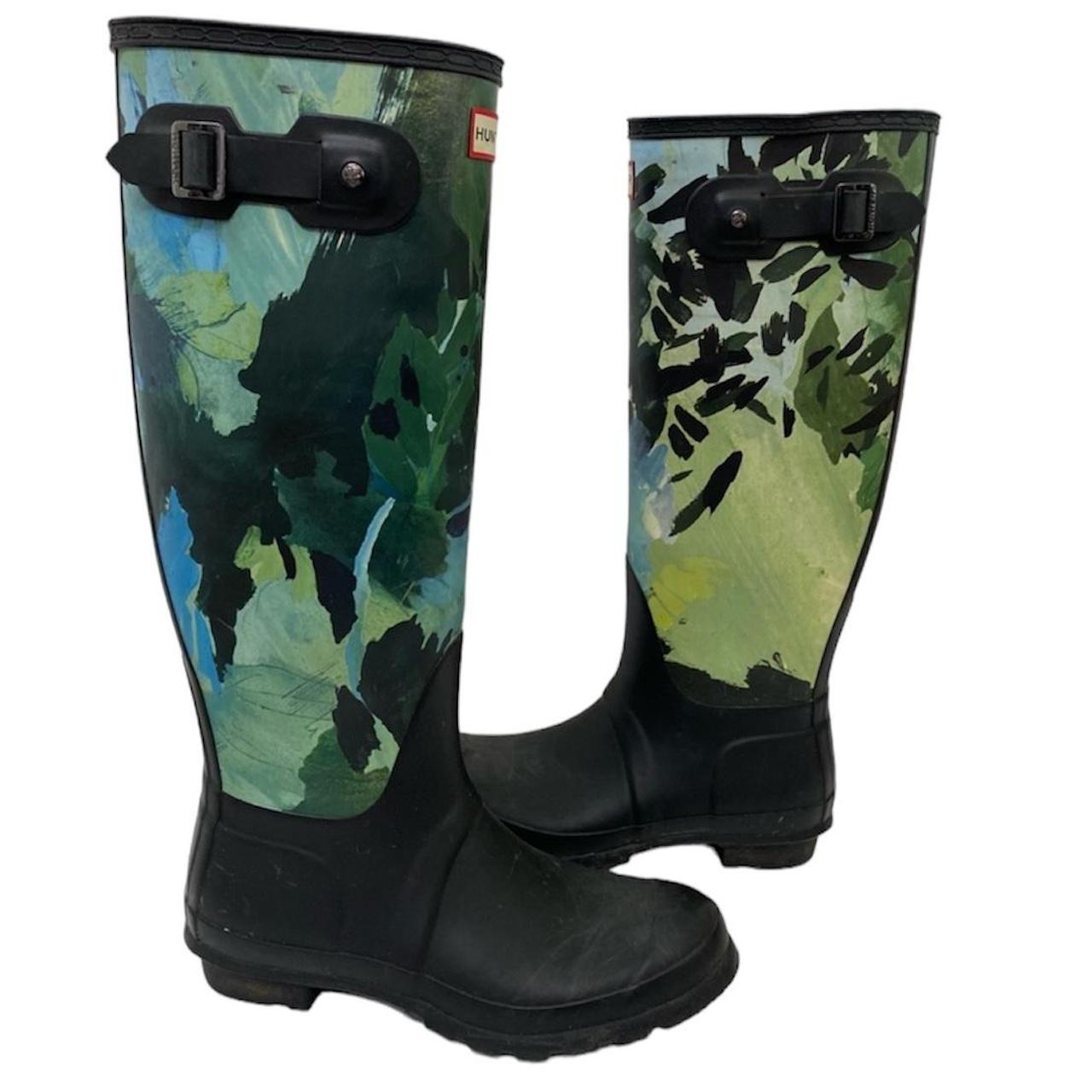 Hunter fashion floral rain boots