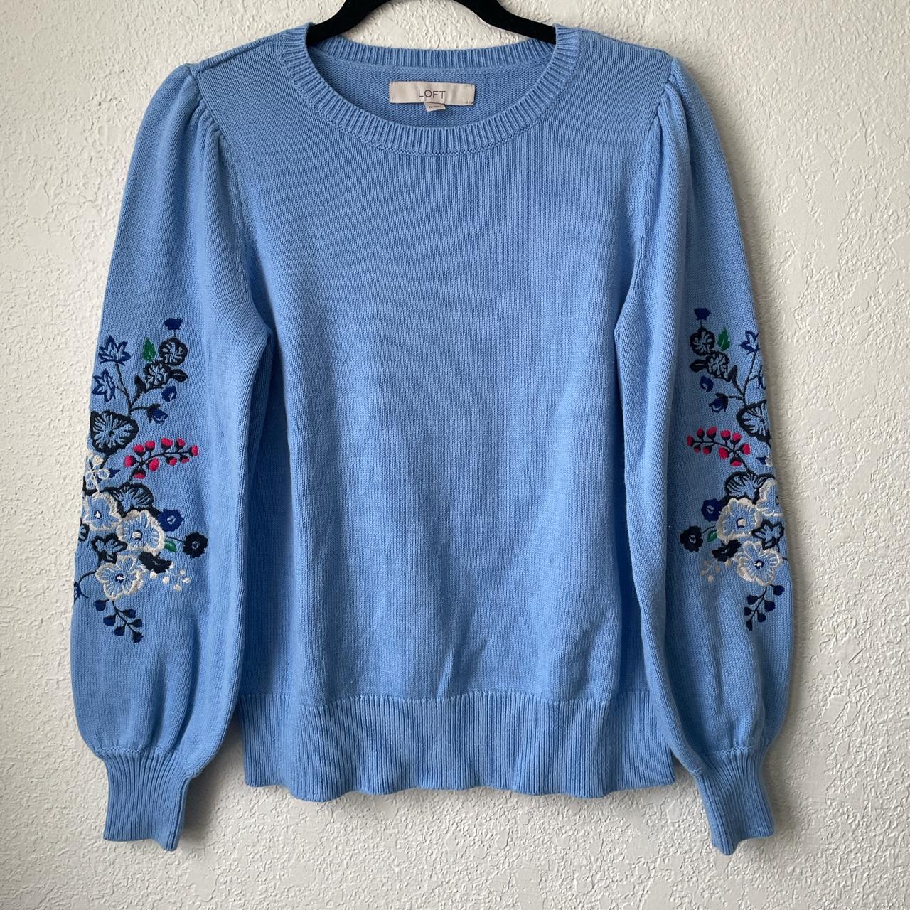 Loft blue outlet sweater