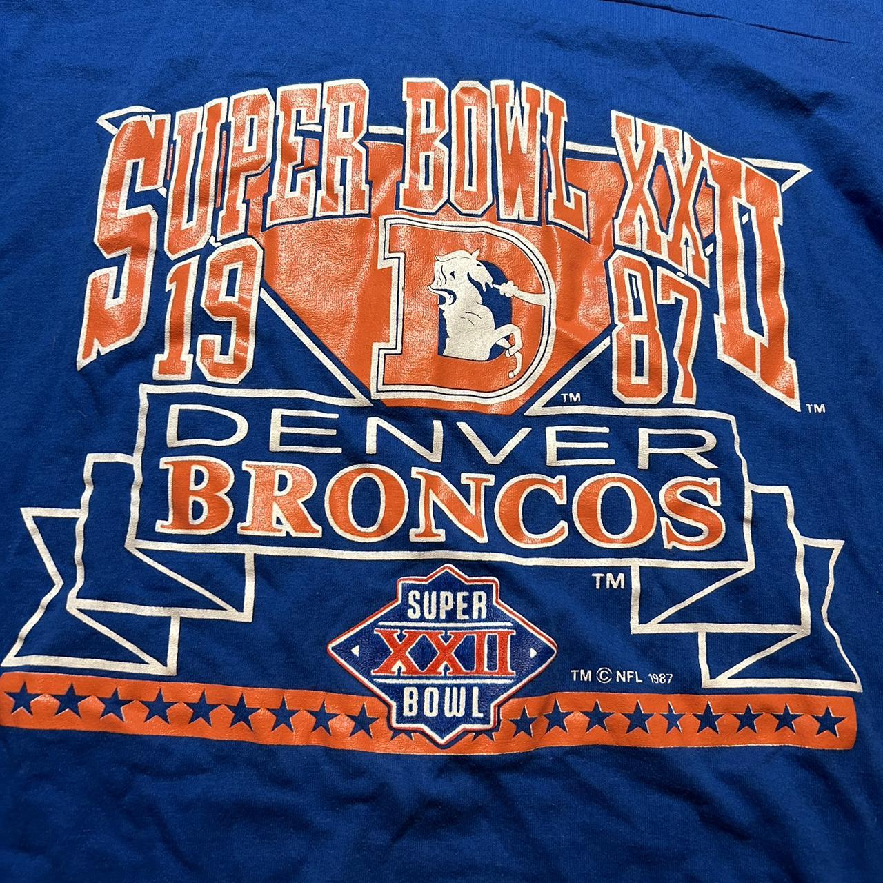 StranStarsBest 80s Vintage Denver Broncos NFL Football T-Shirt - Small