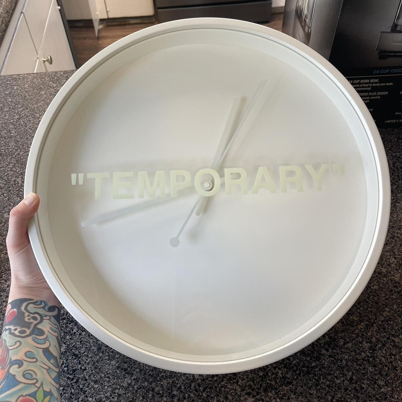 Virgil Abloh x IKEA “TEMPORARY” wall clock - great... - Depop