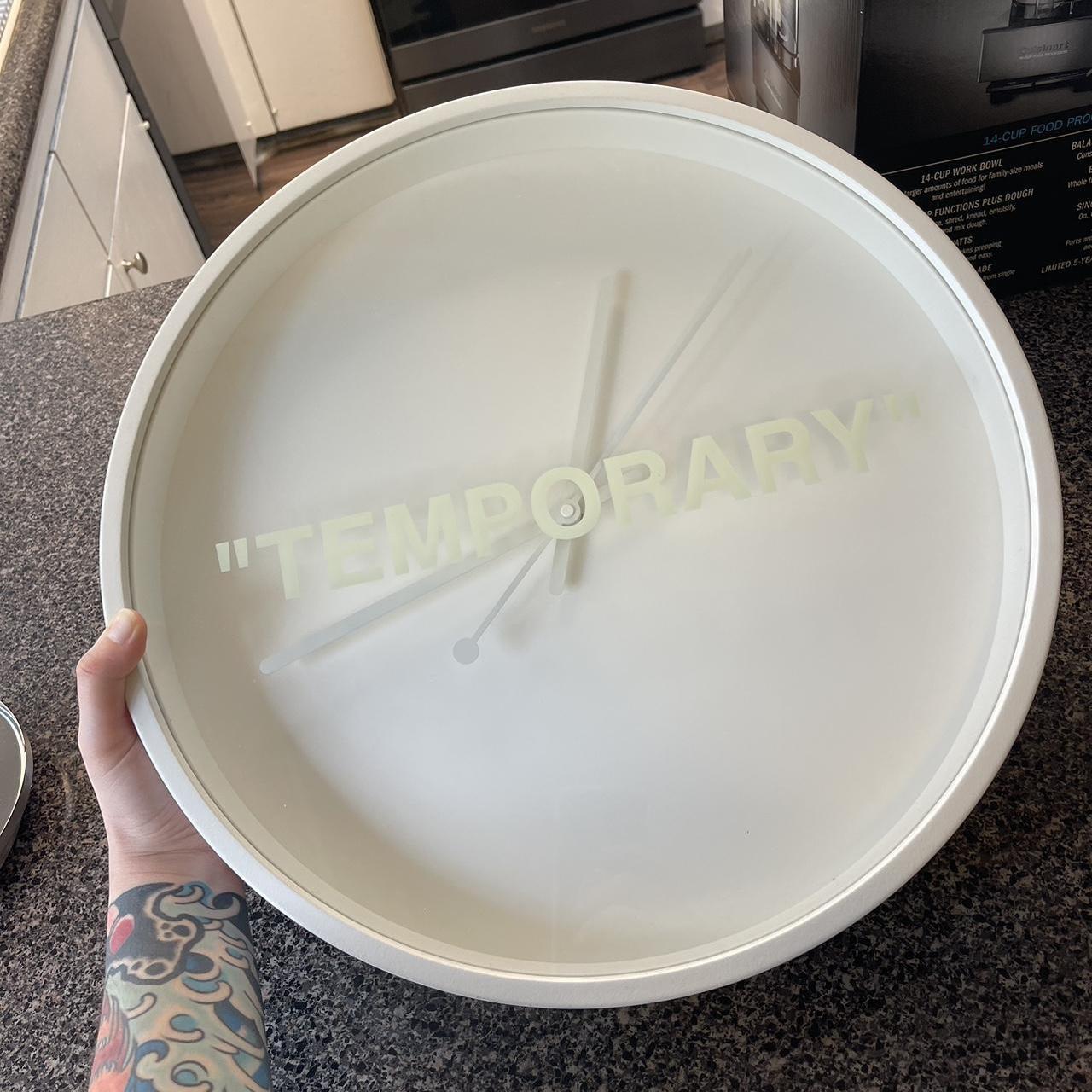 Virgil Abloh x IKEA “TEMPORARY” wall clock - great... - Depop