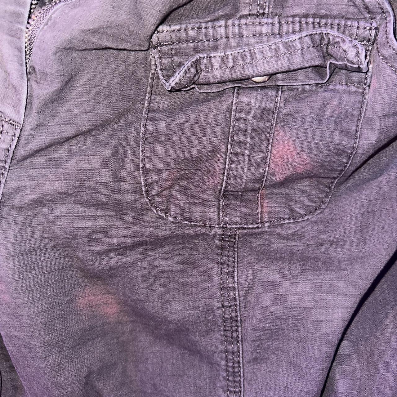 Brandy Melville: Kim Cargo Pants Light bleach stains... - Depop