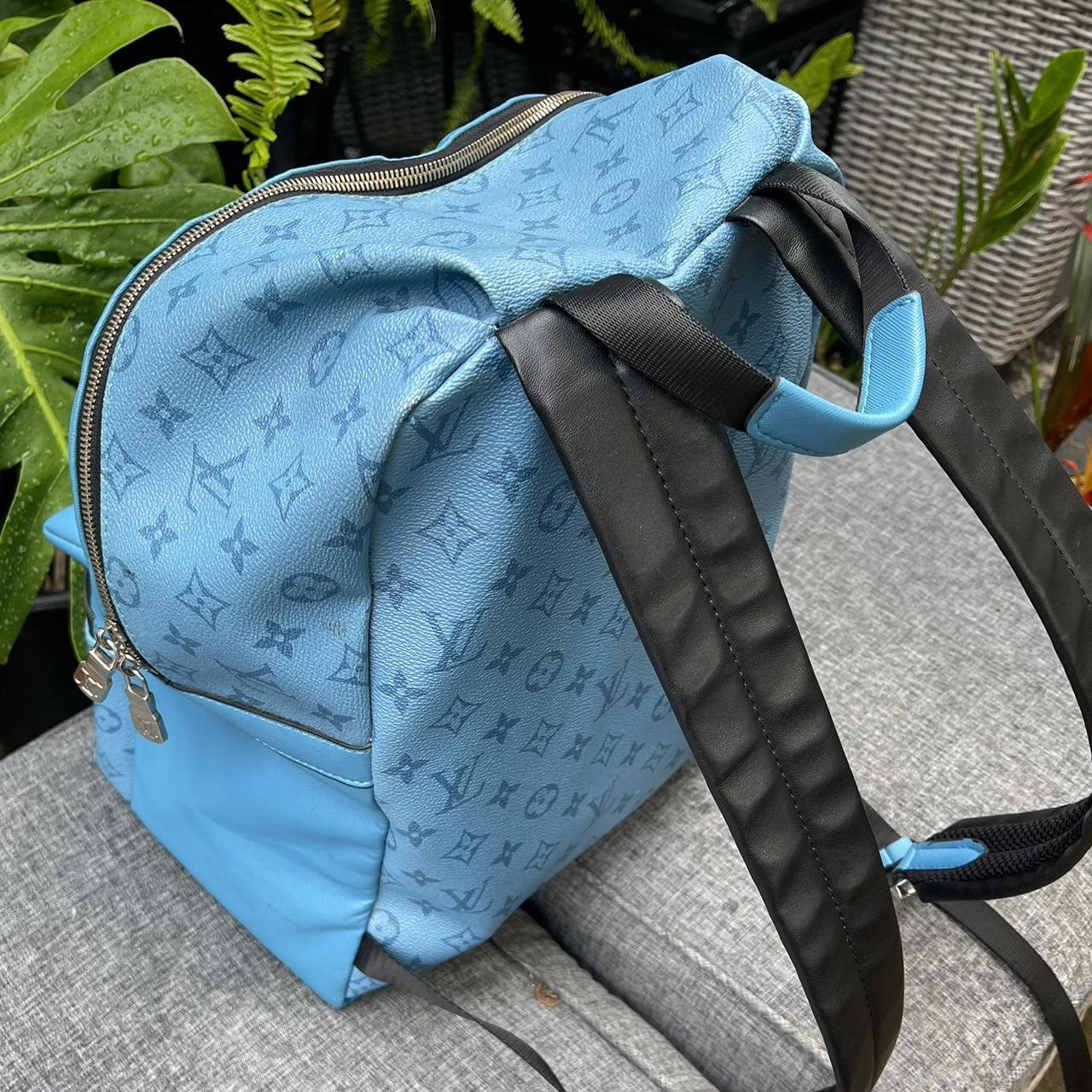 Louis Vuitton Taigarama Discovery Backpack PM Monogram Lagoon Blue