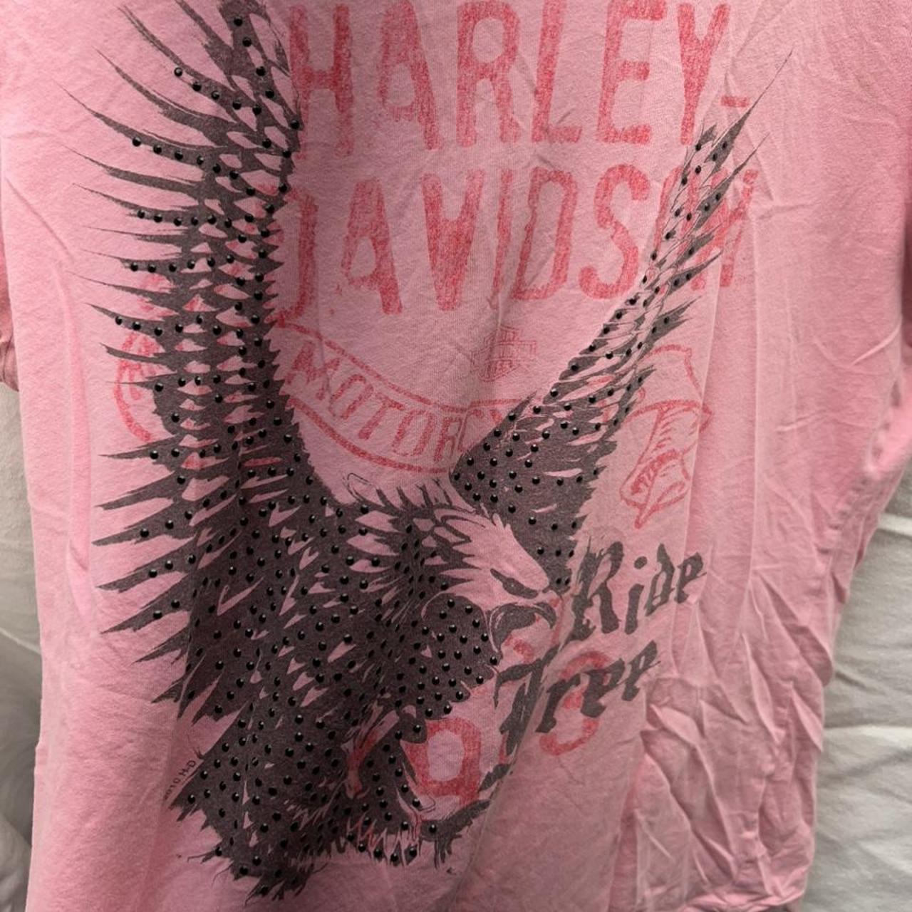 Harley Davidson Womens Pink T Shirt Depop 