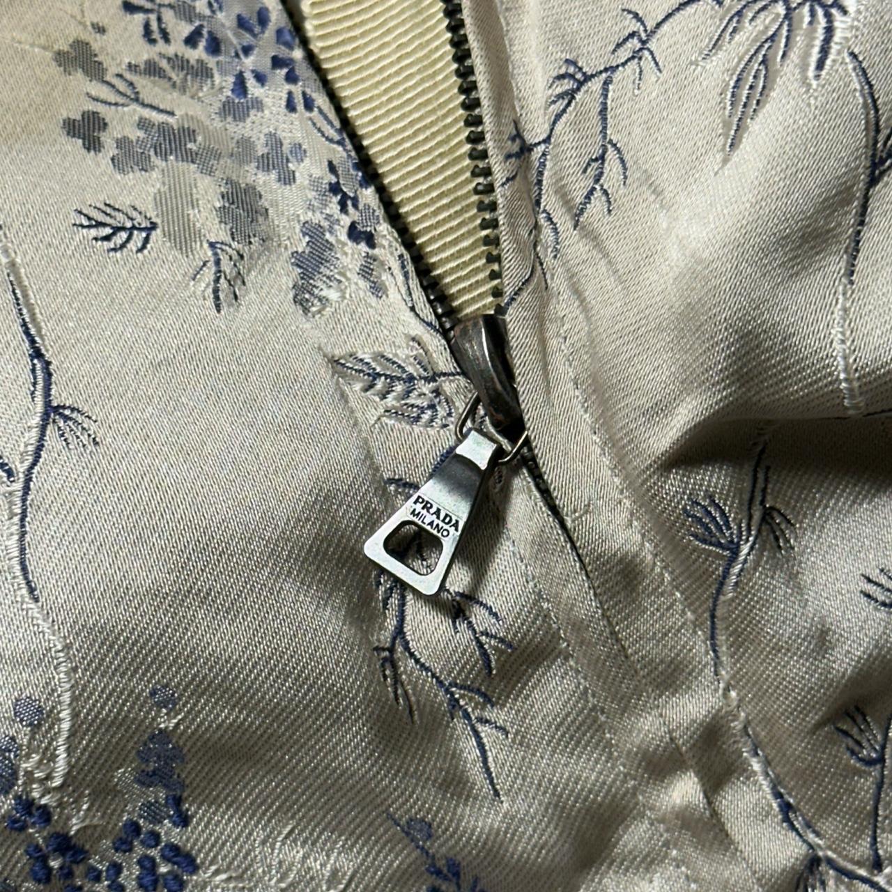 90's Vintage Prada Top RARE Side zipper Floral | Depop