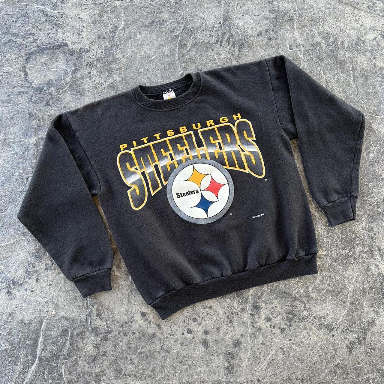 Vintage 90s NFL Pittsburgh Steelers Pullover Hoodie Printed 