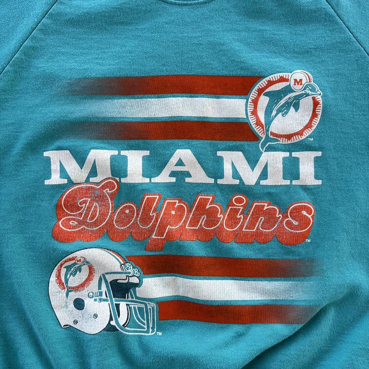 Vintage T-Shirt  MIAMI DOLPHINS Football Sports Streetwear Raglan