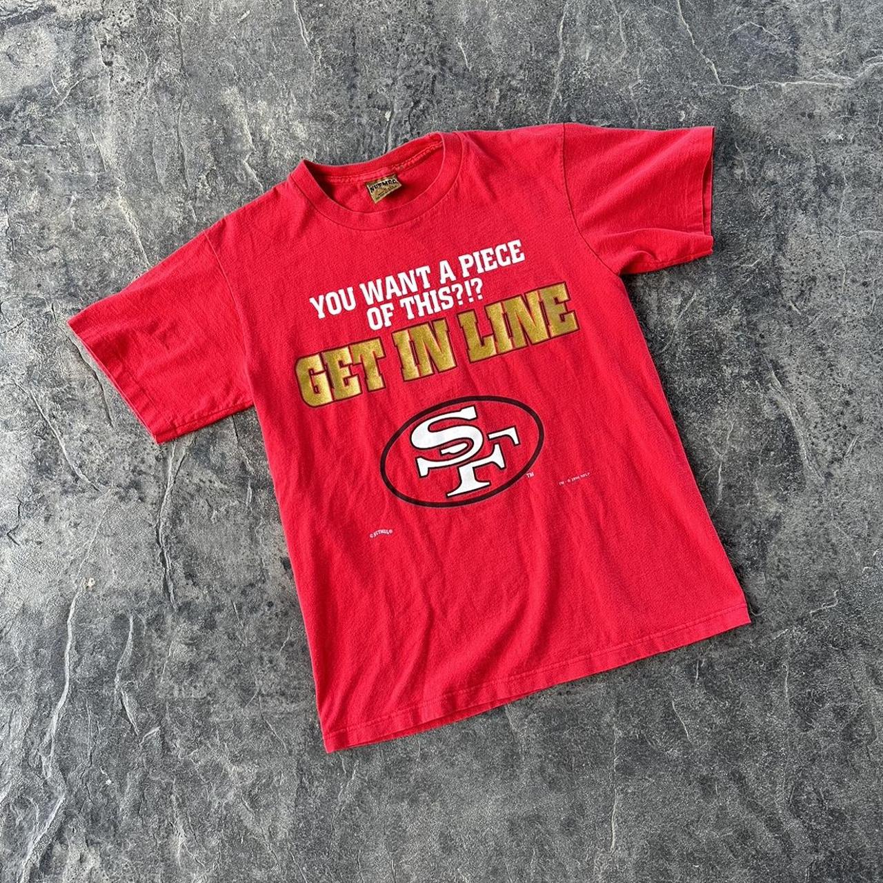 San Francisco 49ers Vintage 90's Nutmeg Mills Made in USA Single Stitc –  thefuzzyfelt