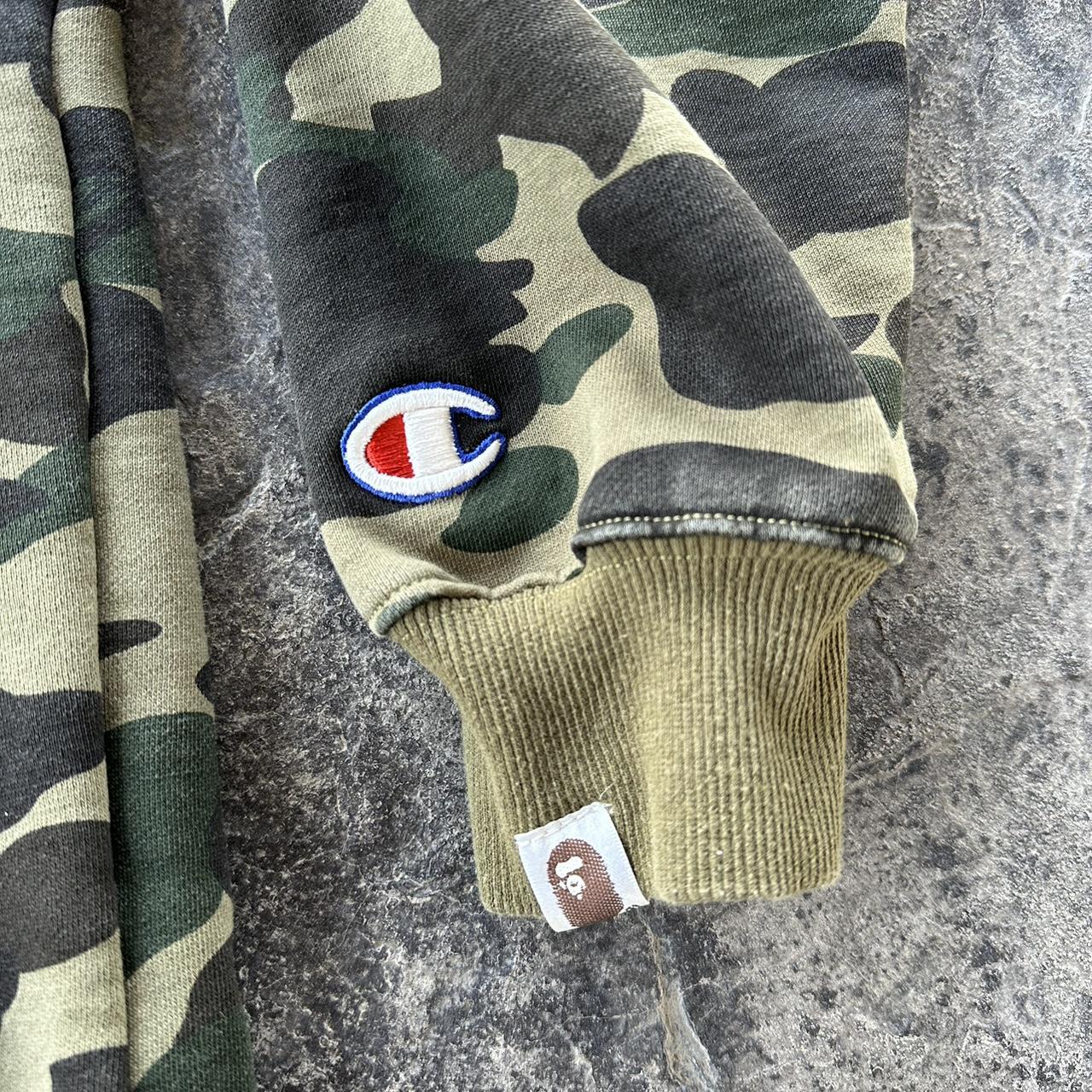 Bape x champion deals hoodie camo