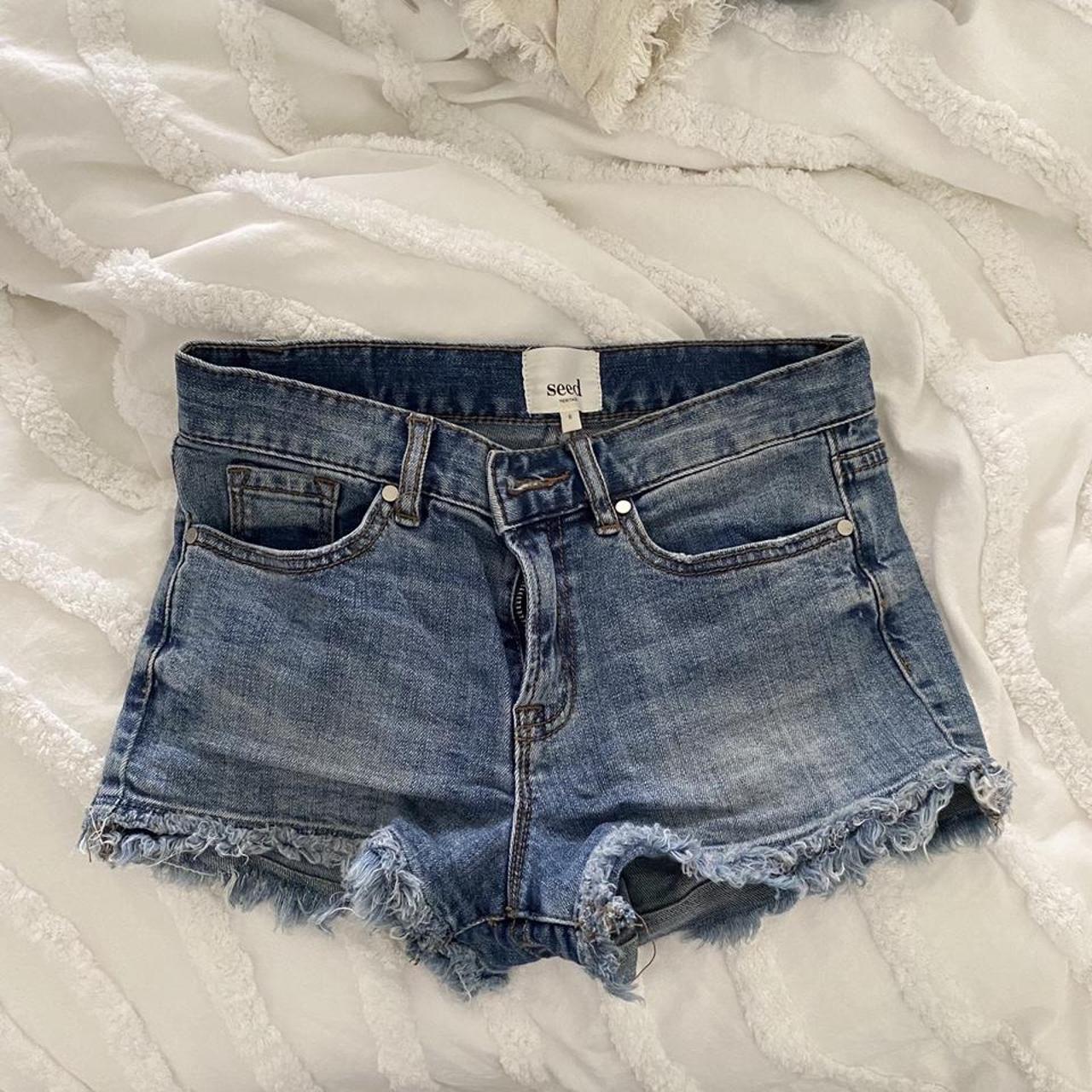 Low waisted denim shorts Perfect for... - Depop