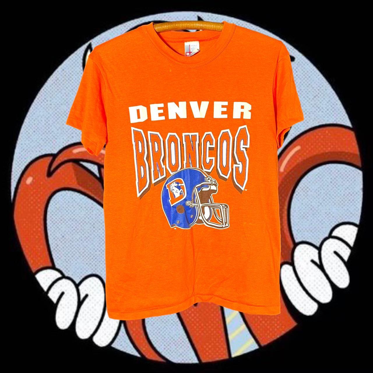 Vintage 80s Denver Broncos Football Single Stitch T-Shirt – Agent