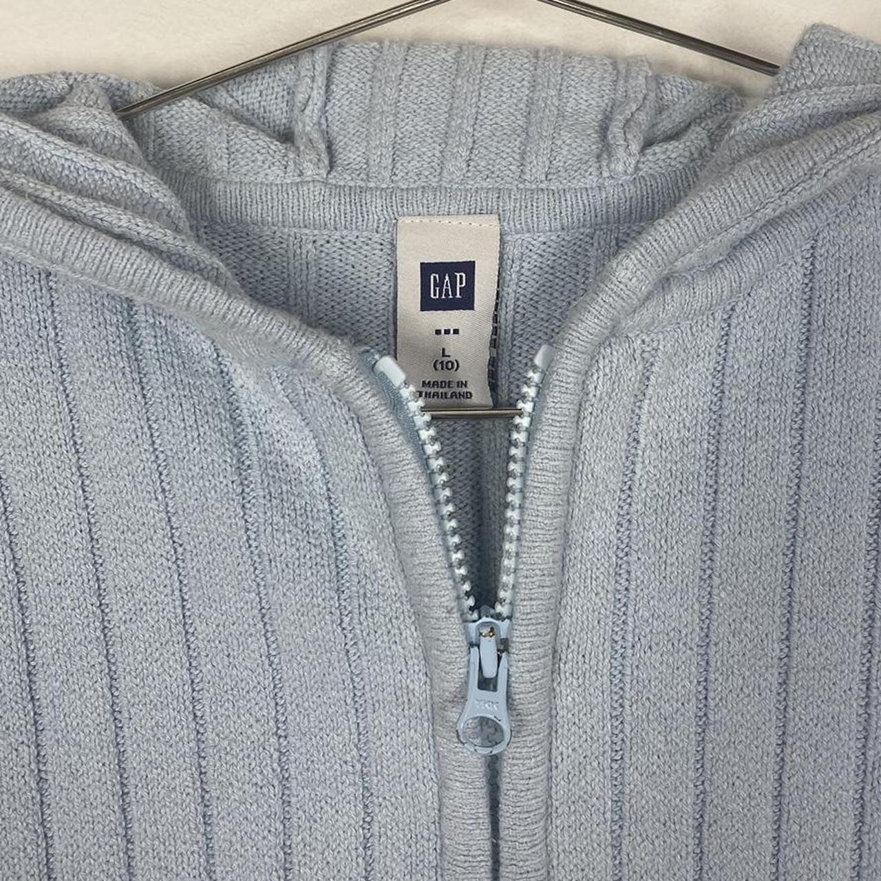 Vintage Y2K baby blue gap zipup hoodie Size Depop