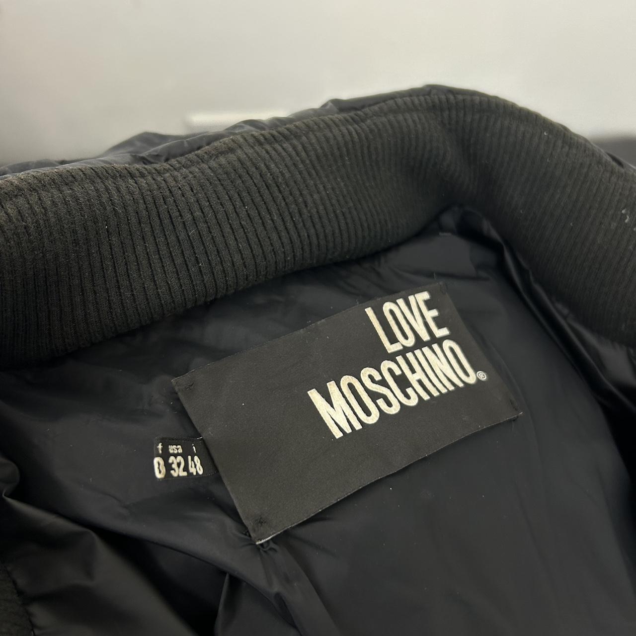 Moschino Designer Puffer Jacket (Black/White)
