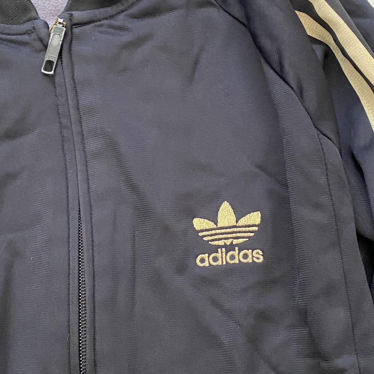 Adidas Men's Black and Gold Jacket | Depop