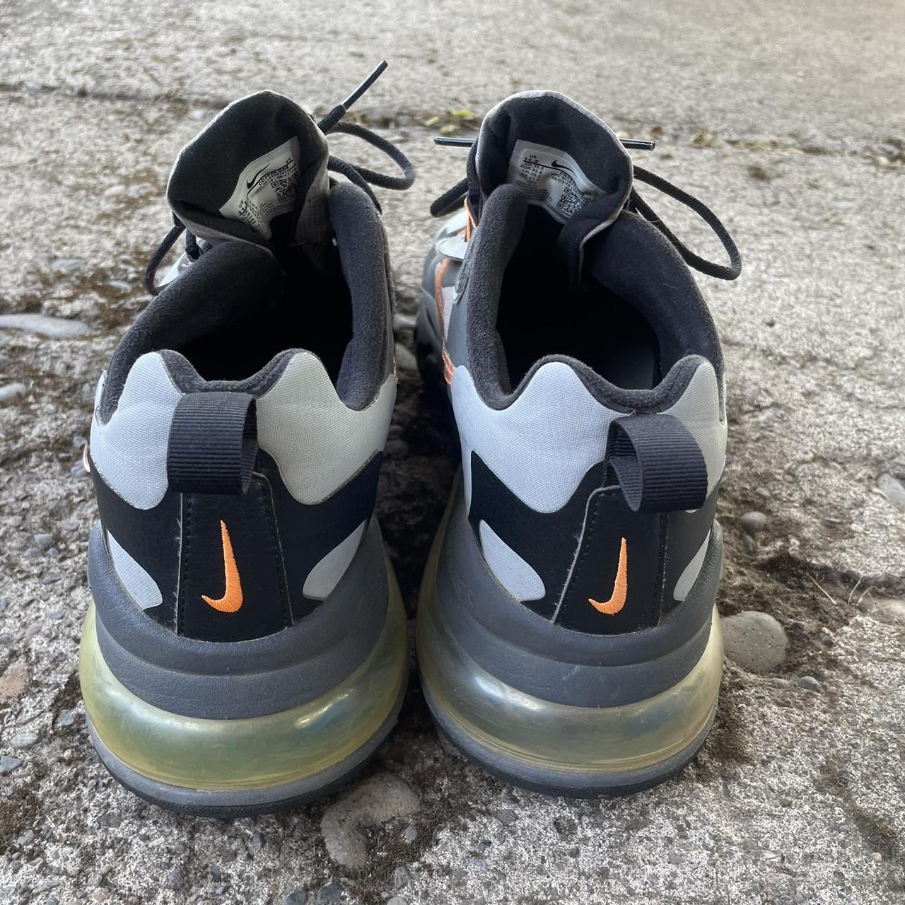 nike react 270 grey and orange