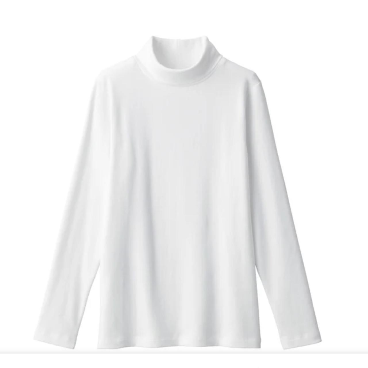 Muji Cotton Turtle Neck Long Sleeve T-Shirt Depop - Main Image
