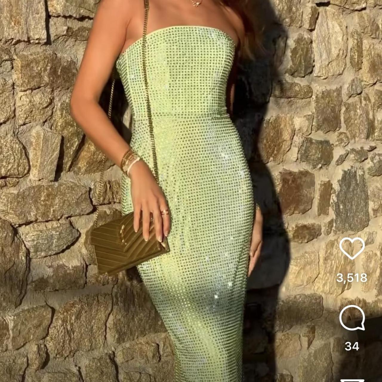 Oh Polly DALEYZA Embellished Strapless Evening Gown... Depop