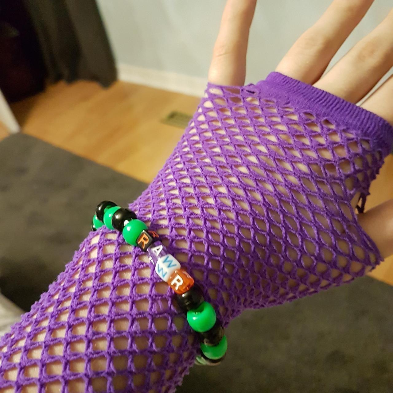 RAWR kandi bracelet (vibrant neon green