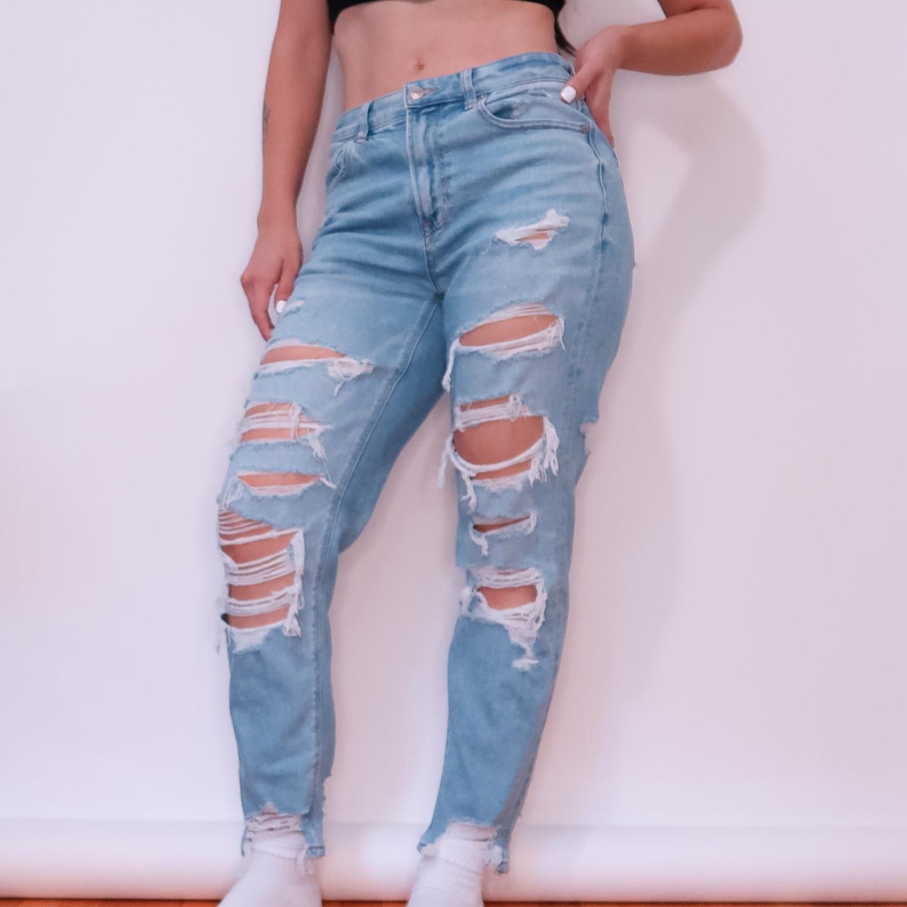 Ripped mom jeans womens shops