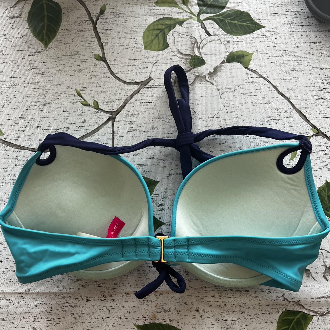 Victoria's Secret Women's Blue Bikini-and-tankini-tops | Depop