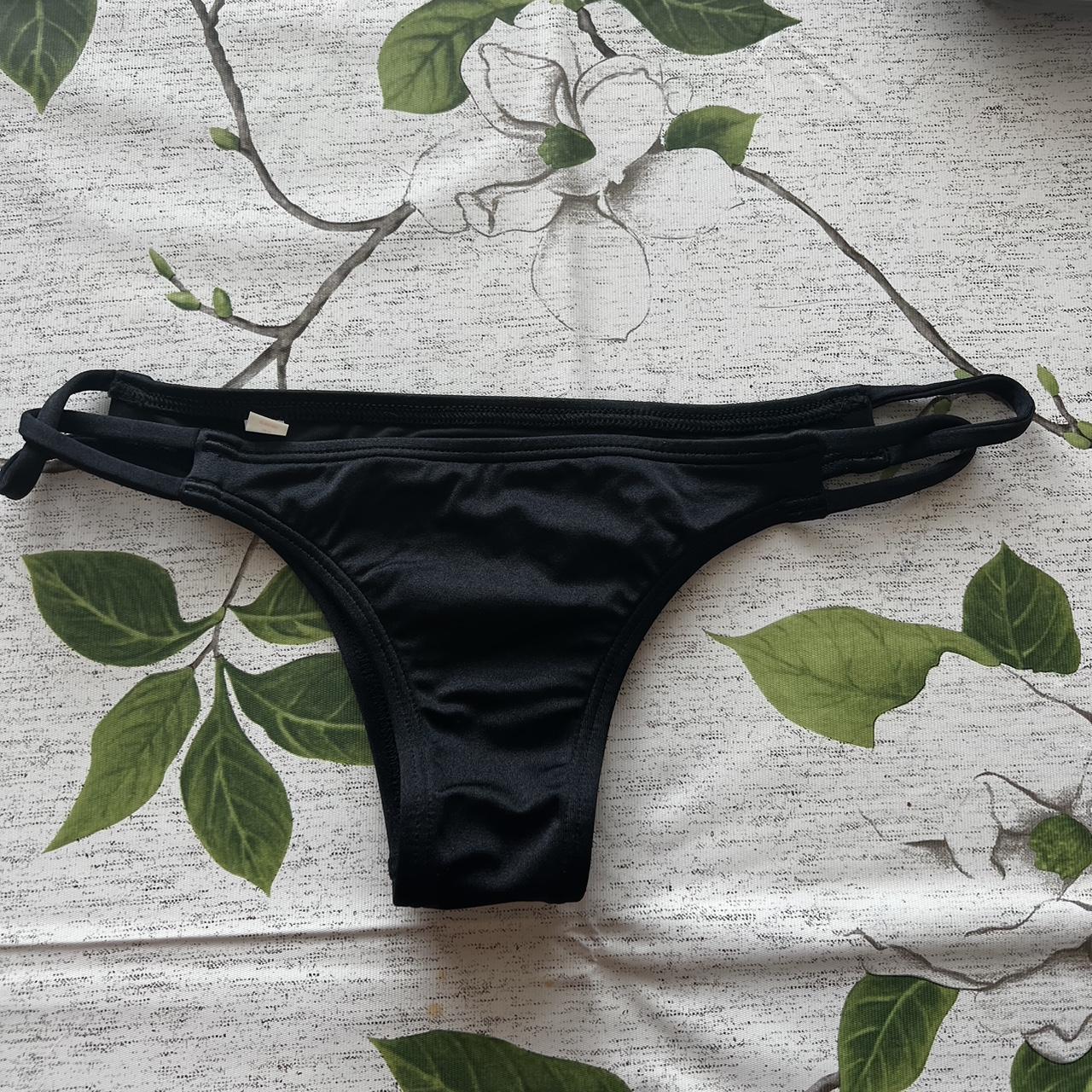 Victoria’s Secret black cheeky bathing suit bottoms.... - Depop