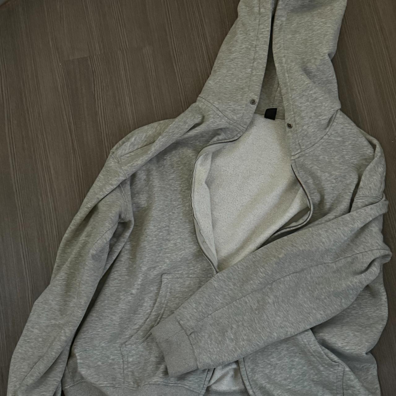 Dazy light gray zip up sweatshirt. Super soft and... - Depop