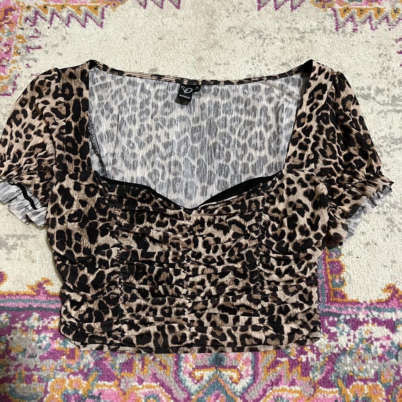 Super flattering cheetah print top from Windsor... - Depop