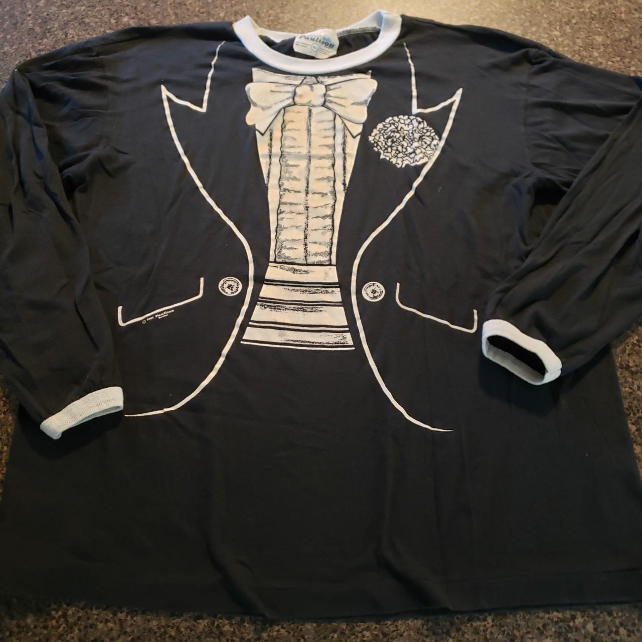 80s tuxedo outlet shirt