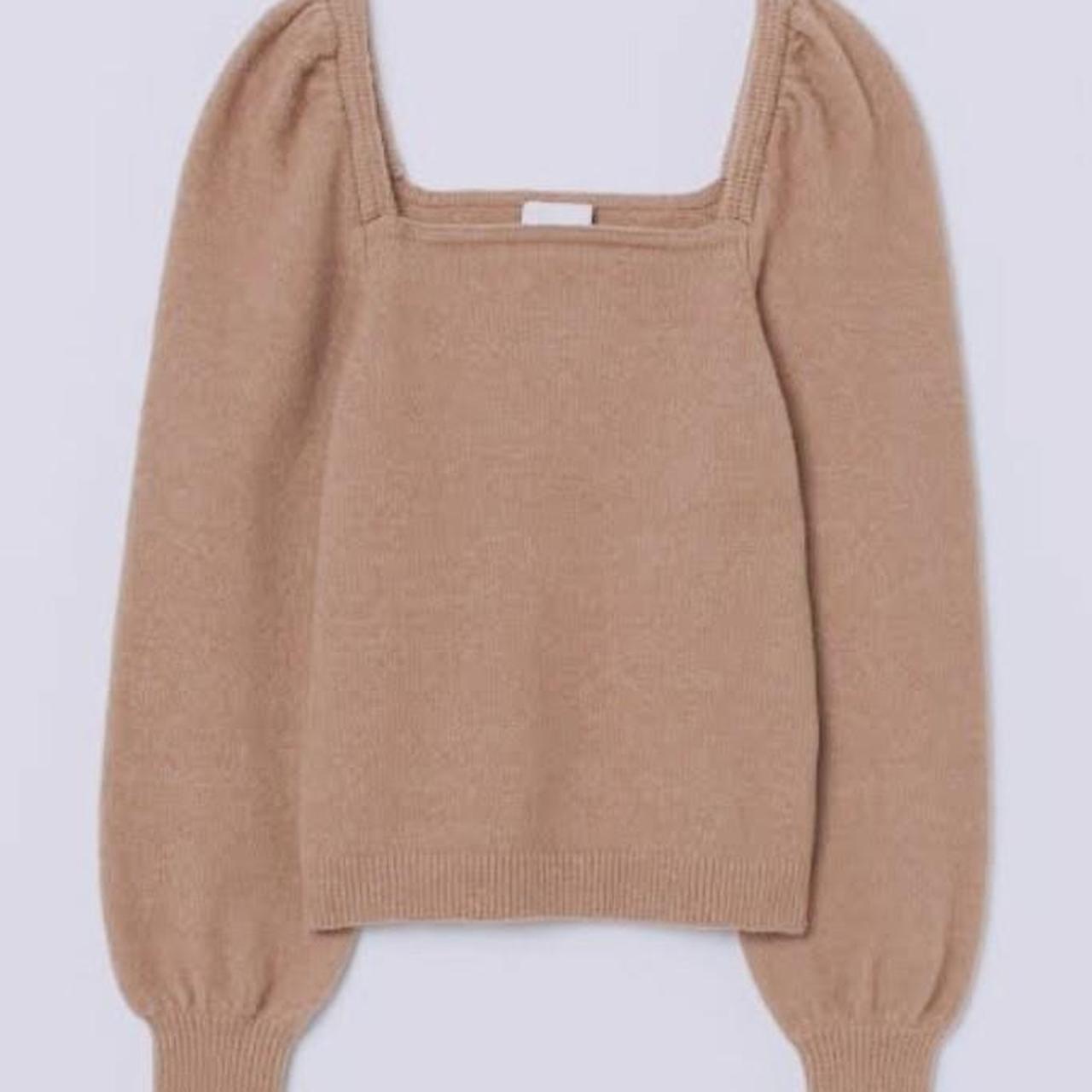 ♡ H&M Camel Puff Sleeve Sweater ♡ -Worn once, Depop