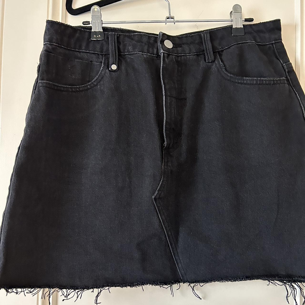 Thrills ‘Leni’ denims black skirt. Size 14. Hardly worn - Depop