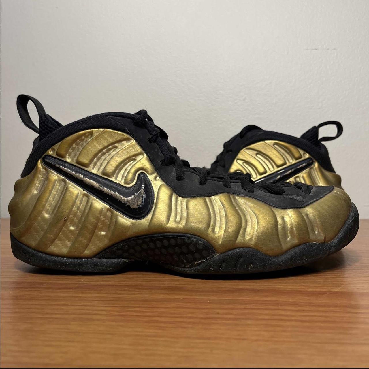 Nike Air Foamposite Pro Metallic Gold 2017 Black... - Depop