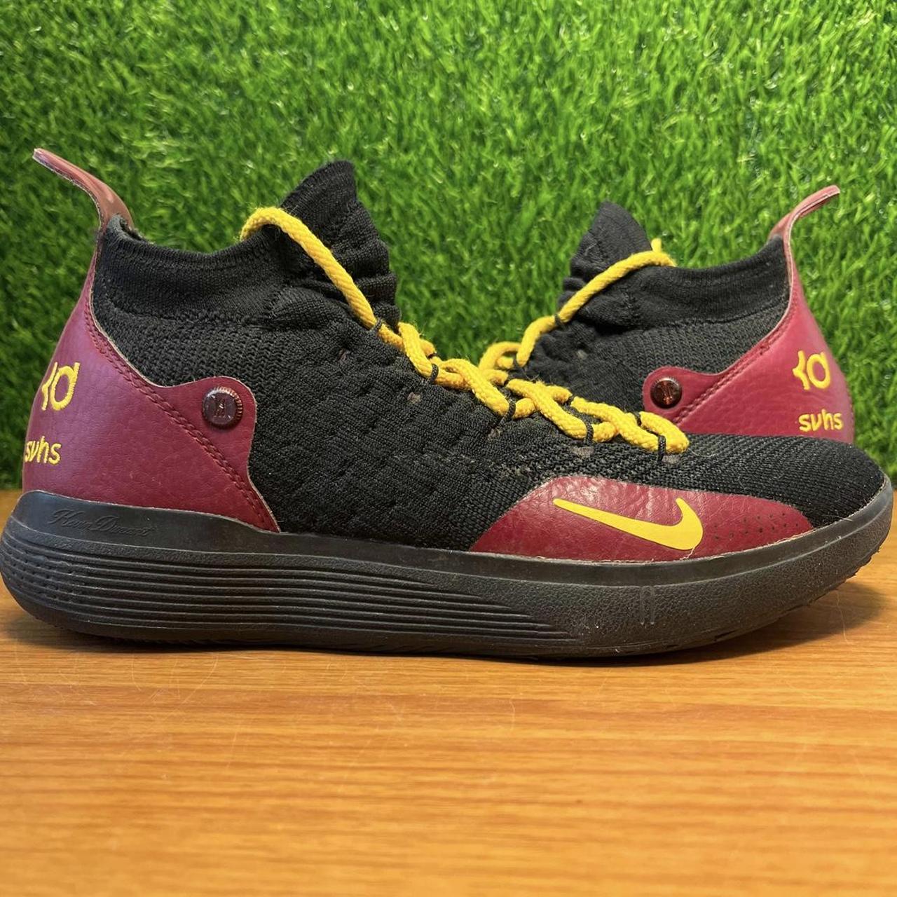 Nike Zoom KD 11 XI ID iD Black Maroon Yellow Size. Depop