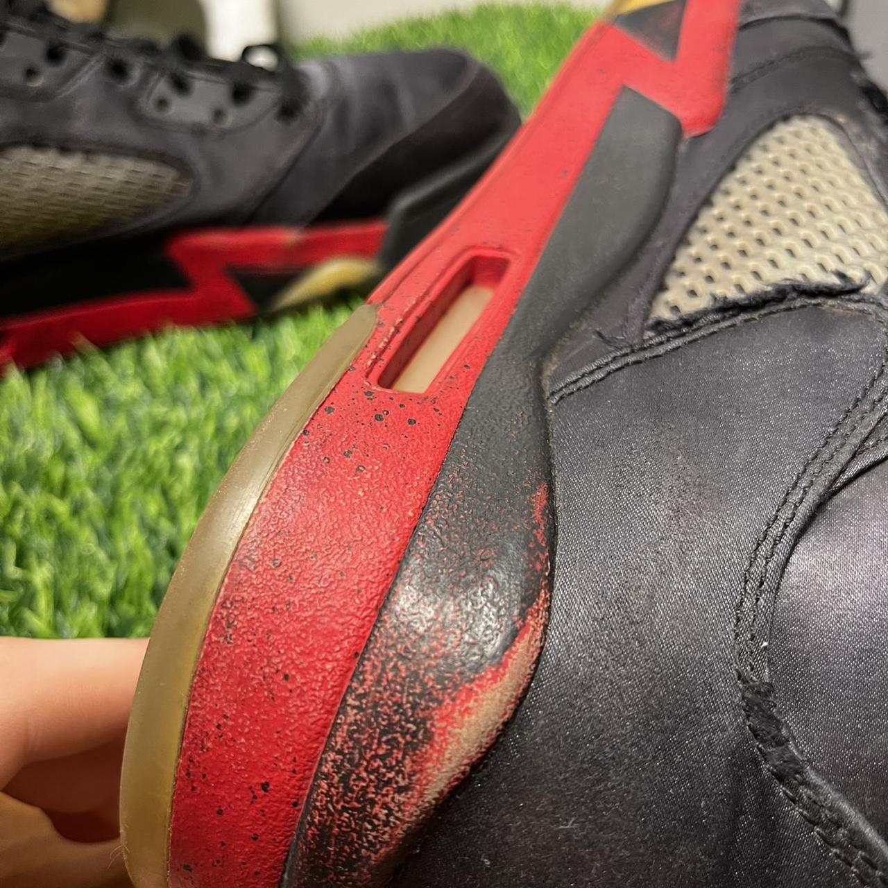 Nike Air Jordan 5 V Retro Satin Bred Black Red Size - Depop