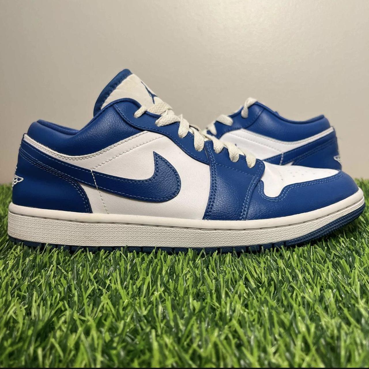 Nike Air Jordan 1 Low Marina Blue White Wmns Women's... - Depop